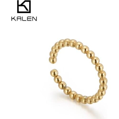 Kalen Open Ring Round Hollow Geometric Rings Set for Women Girls Fashion Cross Twist Open Joint Ring 2021 Female Jewelry Gift