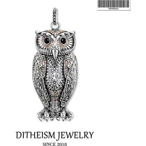 The Queen of The Night Owl Pendant, 2018 New Fashion Jewelry 925 Sterling Silver Trendy Gift For Women Girls Fit Necklace