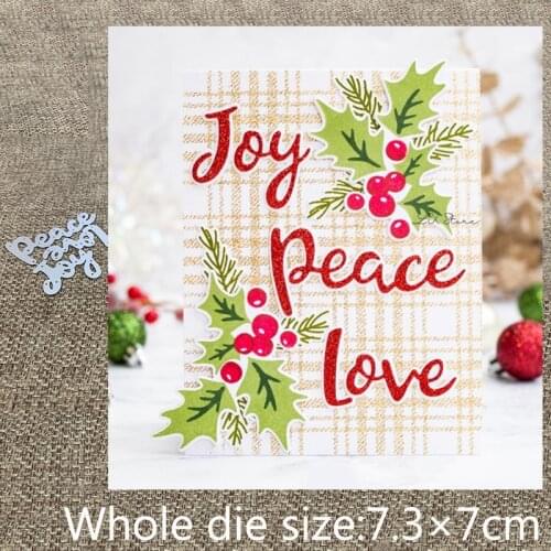 XLDesign Craft Metal Cutting Dies stencil mold joy peace love decoration scrapbook Album Paper Card Craft Embossing die cuts