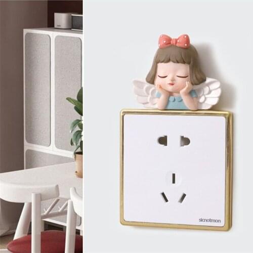 Stickers on The Wall 3D Cartoon Stereo Light Switch Cover Resin Wall Stickers Home Creative Wall Decoration Pegatinas De Pared