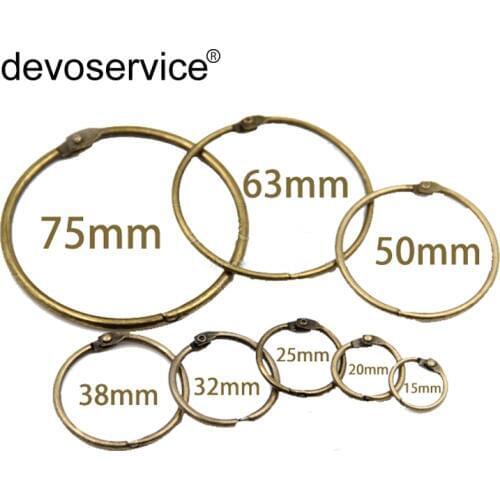 2018 New 10Pcs/Lot Open Binding Ring Knock Bronze Vintage Book Ring Open Circle Iron Ring Buckle DIY Album Loose Leaf Book Ring