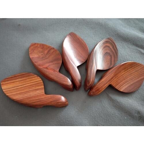 Great 5pcs natural rosewood violin chinrest 4/4,violin parts