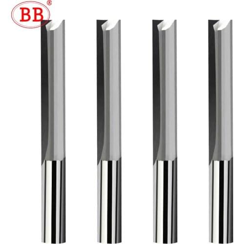 BB 2 Flutes Straight End Mill Slot Milling Cutter Tungsten Solid Carbide 4mm 6mm 8mm Shank Engraving Router Bit CNC Tool MDF