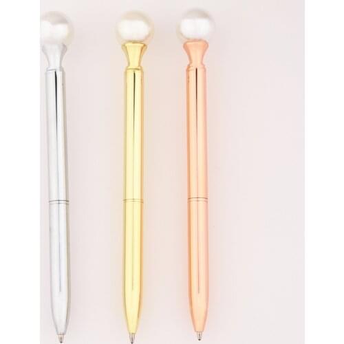 Luxury quality Big pearl hat business office School student Supplies Ballpoint Pens
