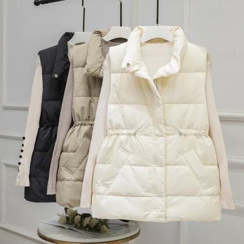 SEDUTMO Winter Slim Duck Down Vest Women Casual Tunic Warm Oversize Jackets Autumn Fashion Basic Waistcoat ED1627