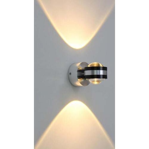 Modern Minimalist Wall Lamps 6W AC85-265V LED Sconce Light Up/Down Living Room Bedroom Bedside Lamp Aisle KTV multicolour light