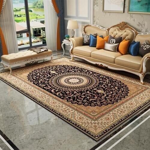 Turkish Persian Carpets For Living Room Europe Retro Bedroom Carpet Sofa Coffee Table Area Rug Study Room Floor Mat Home Decor