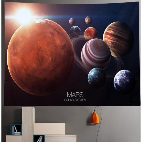 Galaxy Mars home decoration art large scale tapestry fantasy scene wall hung Bohemian decorative bed sheet sofa blanket