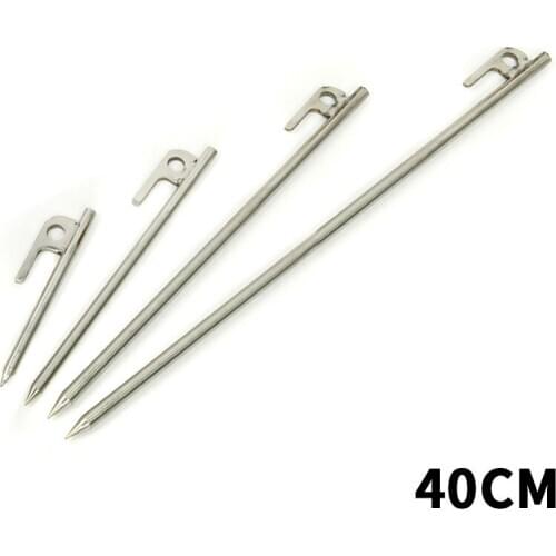 Outdoor reinforced 304stainless steel nail cement camping tent accessories 40CM ground