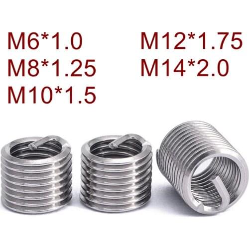 Wire Thread Insert Screw Bushing M6 M8 M10 M12 M14 Thread Repair DIN8140 Stainless Steel