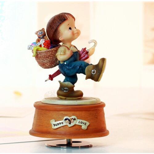 Rotating decorations music box girlfriend gifts little boy gift for new year Christmas wedding and birthday free shipping