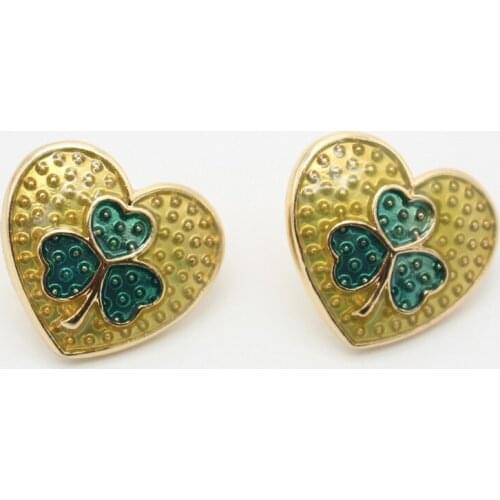 Qingdao Europe and the United States jewelry S925 silver needle retro luxury glaze personality fashion stud earrings