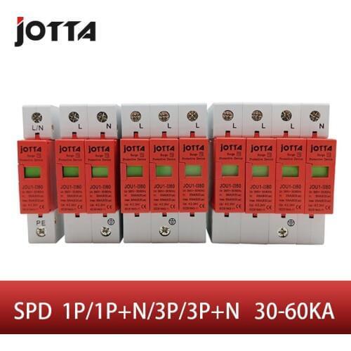 SPD 1P/1P+N/3P/3P+N 30KA~60KA B type ~385VAC House Surge Protector Protective Low-voltage Arrester Device