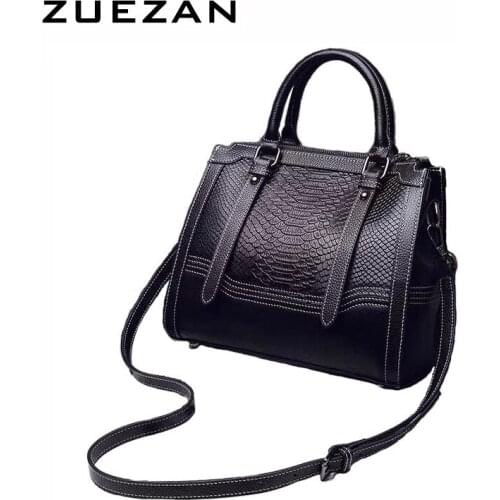 Serpentine , 100% Natural Cows Skin Satchel, Women GENUINE LEATHER Handbag, Top Handle bags, Fashion Crossbody bag A540