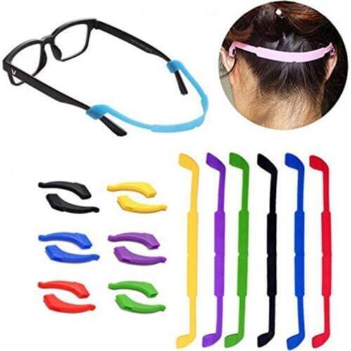 ZXTREE Glasses Anti-slip Cover,Silicone Adjustment Glasses Rope,Round Ear Hook Ear Clip,Glasses Belt,Glasses Accessories ZNS36