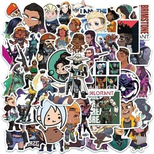 10/50pcs Valorant Hot Game Lable Stickers For Refrigerator Car Helmet DIY Gift Box Bicycle Guitar Decal Notebook Skate Trunk