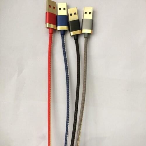 100pcs/lot Golden head 1m 3FT 3A Fast charging usb data sync charger cable for iPhone 6 7 8 X XR XS