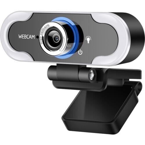 1080P Webcam Full HD 30fps Fill Light Camera For PC Computer Manual focus Built In Microphone USB Cameras For Conference Study