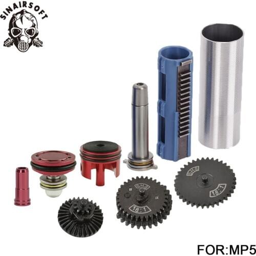 18:1 Gear Cylinder Nozzle Spring Guide 14 Teeth Piston Kit Fit Airsoft MP5 AK M4 G36 For Paintball hunting Accessories