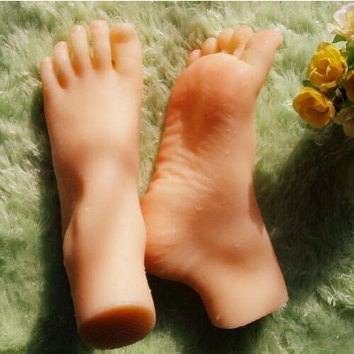 18*10*9CM real Silicone Photography Silk Stockings Jewelry Model soft Female Foot mannequin Silica gel 2PC/lot C721