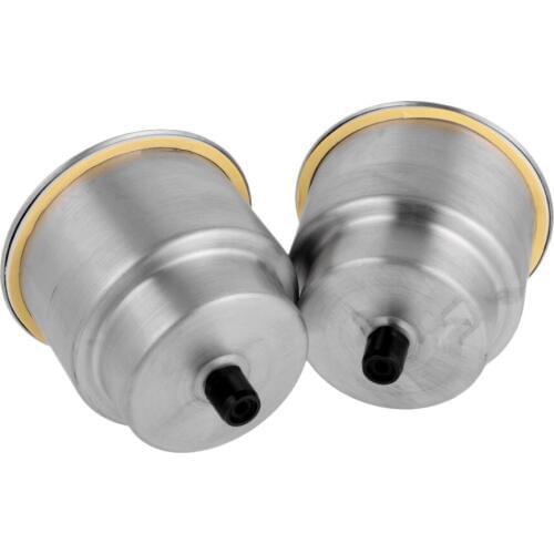 2pcs Recessed Stainless Steel Cup Drink Holder with Drain Universal for Marine Yacht Truck RV Car Trailer Hardware -Silver