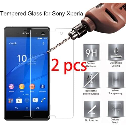 2 pcs! Protective Glass for Sony Xperia X3 X2 X1 Plus XA Ultra Tempered Film Toughed Screen Protector Glass for Sony X Compact