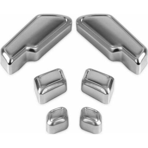 6Pcs Car Seat Adjust Switch Button Cover Trim Chrome For Mercedes Benz A B C E Class W204 W212 GLK ML GL CLS SLK W205