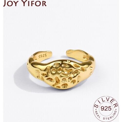 925 Sterling Silver Rings for Women Dots 2Colors Vintage Wedding Trendy Jewelry Large Adjustable Antique Rings Anillos