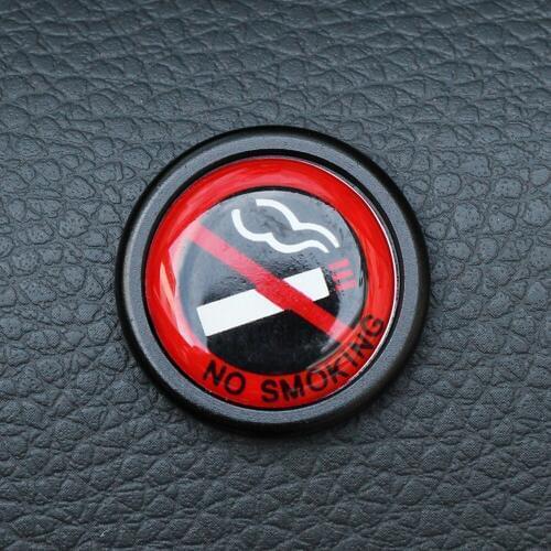 Car Aluminum NO SMOKING Sign Tips Warning Logo Stickers For Mercedes Benz W211 W221 W220 W163 W164 W203 C E SLK GLK CLS M GL