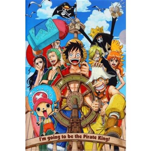 More Style Choose Onepiece Luffy Cartoon Art Print Silk Poster Home Wall Decor 24x36inch