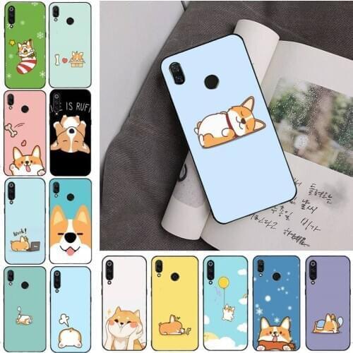 FHNBLJ Cute Corgi cartoon Dog Phone Case For Redmi note 8Pro 8T 9 Redmi note 6pro 7 7A 6 6A 8 5plus note 9 pro case