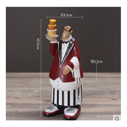 Furnishing european-style character chef living room dining room bakery hotel creative wine Cake shop decoration culpture statue
