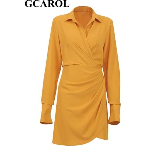 Модные платья-рубашки GCAROL China At AliExpress