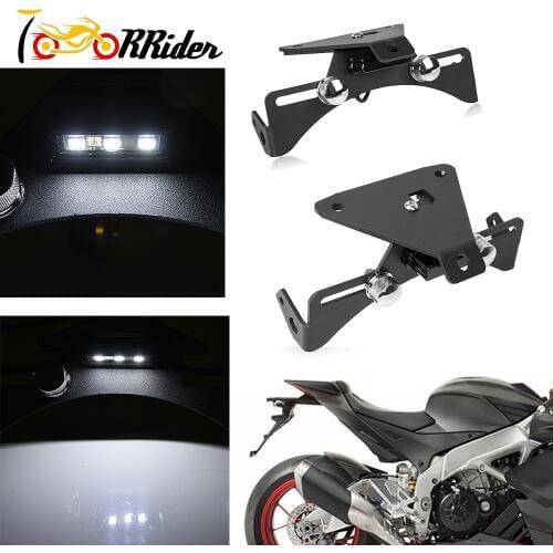 Tail Tidy License Plate Holder Bracket LED Fender Eliminator for Aprilia RSV4/R/RF/RR 2009-2019 RS4 125/RS4 50 2016 2017 2018