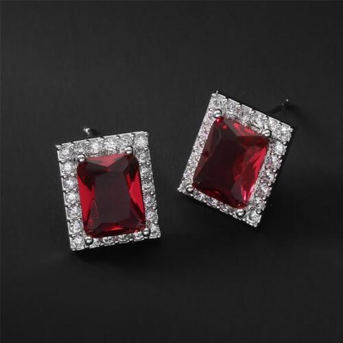 Japanese And Korean Style Inlays Zircon Ear Clips Wedding Bridal Party Jewelry Dress Up Fashion Trend Wild Earrings