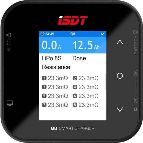 ISDT Q8 BattGo 500W 20A High Power Battery Balance Charger Discharger for 1-8S Lipo Battery for RC FPV Drone