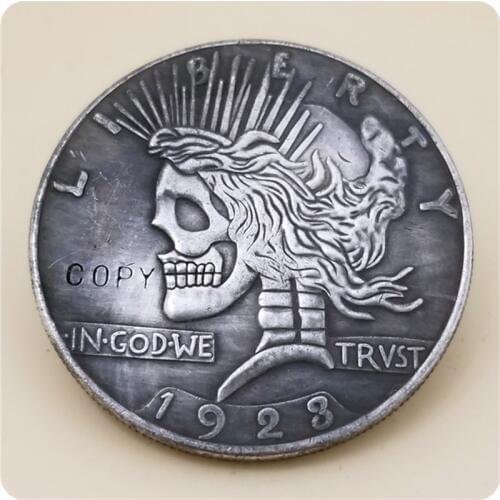 COPY Hobo Nickel Coin_Type #34_1923 Peace Dollar COPY COIN FREE SHIPPING