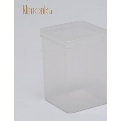 Single Compartment Storage Box Transparent Environmental Dust-Proof Round Edge Desiign Nail Cotton Piece Store Tips Empty Box