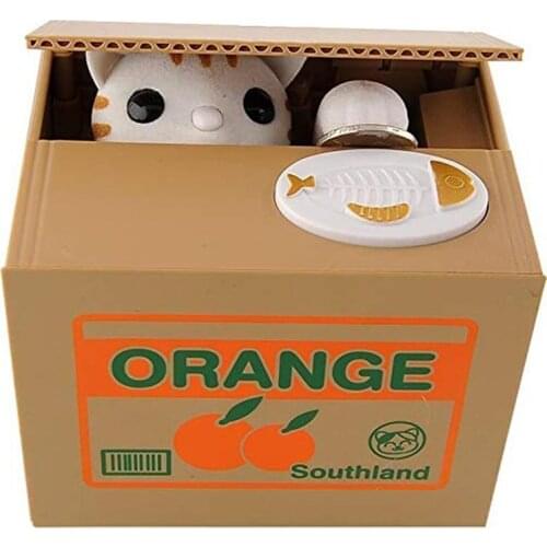 Panda Coin Box Kids Money Bank Automated Cat Thief Money Boxes Toy Gift for Children Coin Piggy Money Saving Box