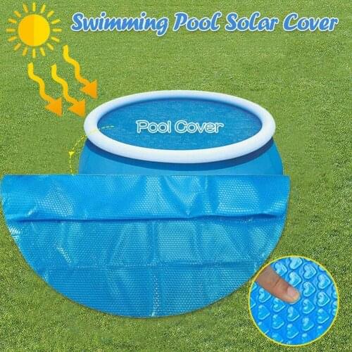 12ft Dia Round Solar Pool Cover for Inflatable Swimming Pool Mat Cover Tub Cover Outdoor Bubble Blanket Accessories