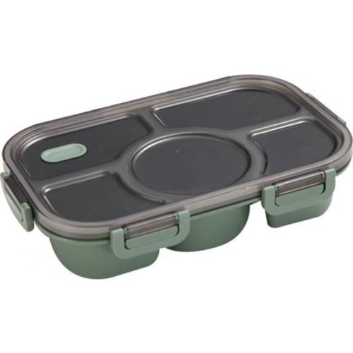 Lunch Box Sealed Prevents Leaking 5 Grids Portable Easy Clean PP Durable Eco-friendly Adult Picnic Food Container