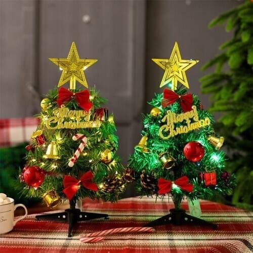 Christmas Tree Small Cute Christmas Tree with Lights with Light Bell Christmas Decorations for Home Office
