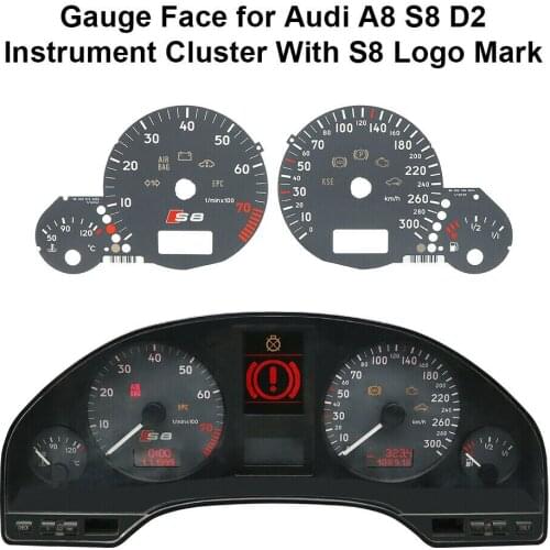 Gauge Face for Audi A8 S8 D2 Instrument Cluster