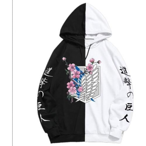 2021 Japan Anime Attack on Titan Print Men Hoodies Sweatshirts Hoodie Summer Patchwork Thin Clothing Hip Hop Streetwear Tops