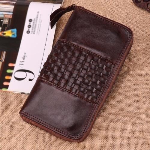 Men Wallet Luxury Wallet Genuine Leather Long Clutch Large Purse Phone Bag Carteira Masculina Super Luxury Wallet