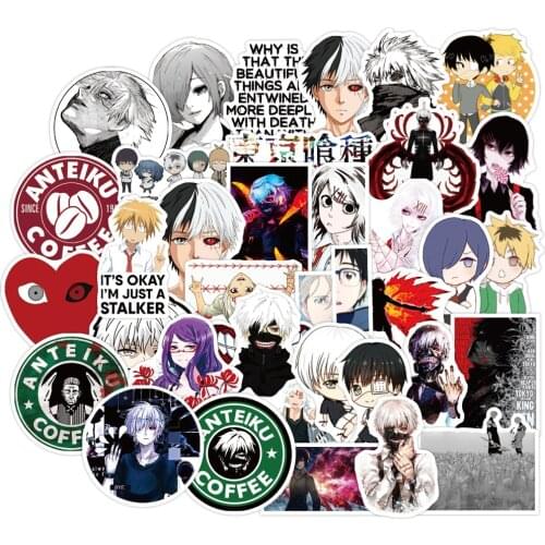 100PCS Japanese Anime Tokyo Ghoul Stickers For Helmet Gift Box Bicycle Guitar Notebook Skate Trunk Decals Graffiti Stickers F3