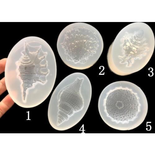 Multiple mirror drop gel mold conch shell silica gel mold DIY handmade jewelry pendant