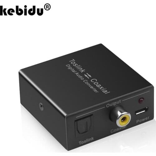 Optical SPDIF Toslink to Coaxial Splitter Digital Audio Converter Coaxial to Optical SPDIF Toslink Bi-derectional Swither
