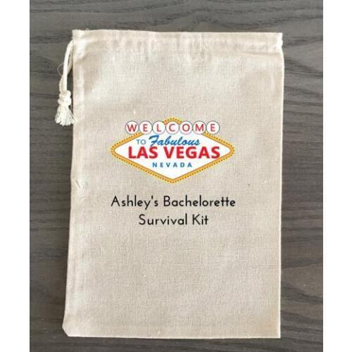 Personalized Vegas welcome Bachelorette Hangover bridal shower recovery Survival Kit wedding favor gift bags party Candy pouches