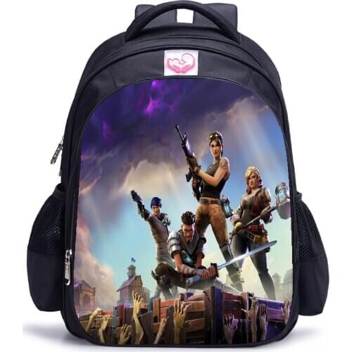 16 Inch Hot Game FORTNITE Backpack Children School Bags Boys Girls Daily Travel Backpacks Cartoon Mochila School Gifts